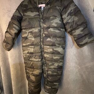Kids Camouflage bear ears One Piece Snowsuit